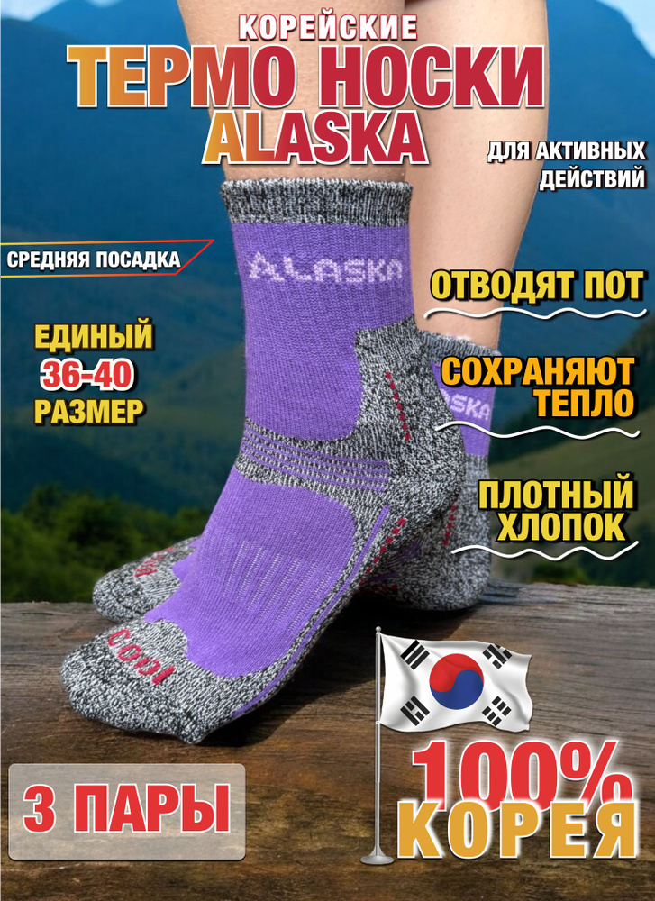 Термоноски ALASKA Оригинальная, 3 пары #1