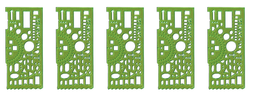 Линейка офицерская 5 шт. зеленая. Art. 667 #1