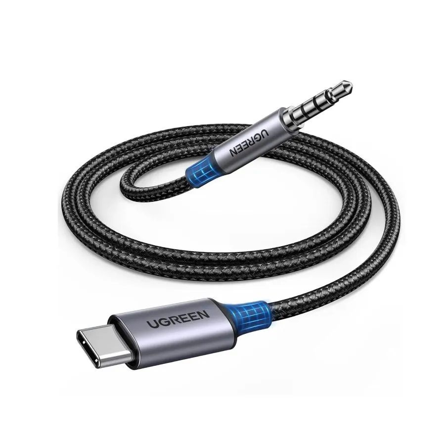 Кабель UGREEN CM734 (35056) USB-C to 3.5mm Audio Cable With Chip. Длина: 1м. Цвет: серый.  #1