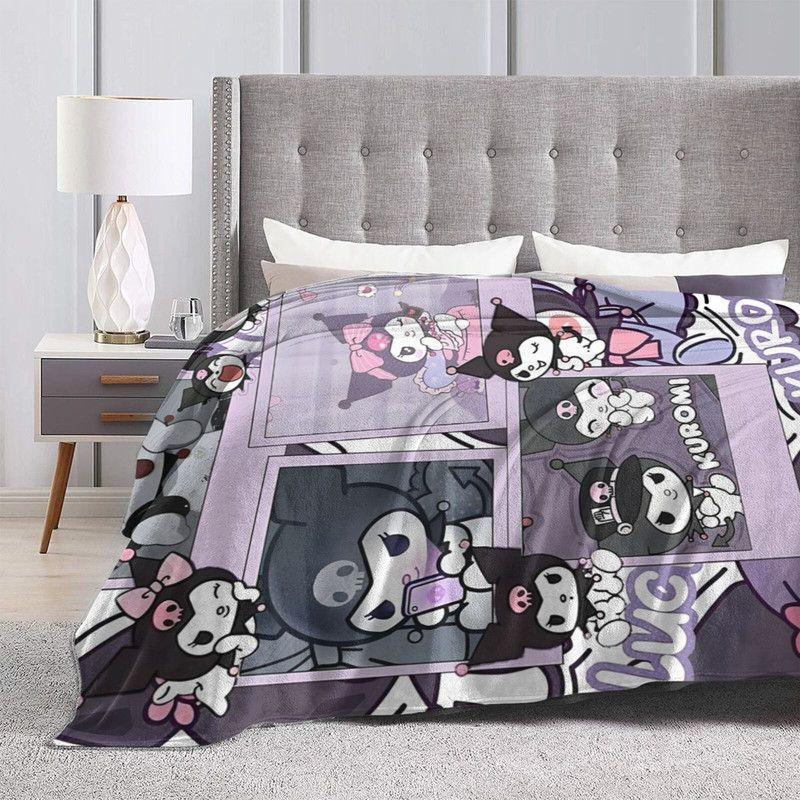 SANRIO Плед Пледы Куроми , Фланель, 150 см х 125 см #1