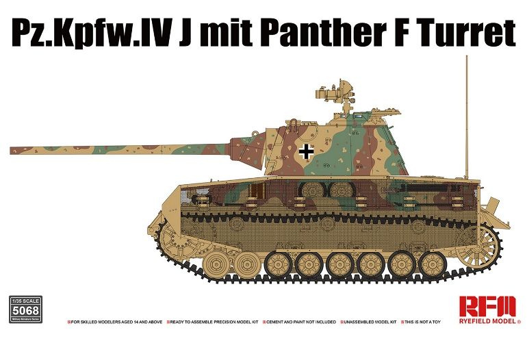 5068 RFM Танк Pz.Kpfw.IV J mit Panther F Turret 1/35 #1