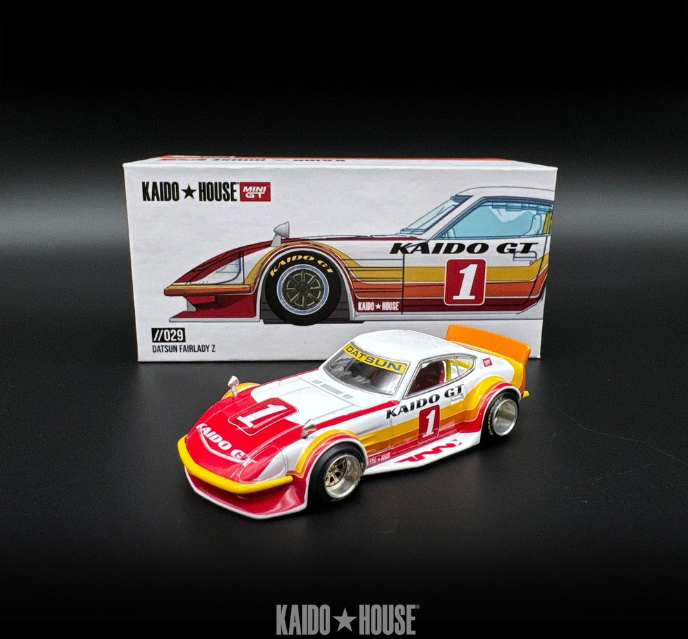 Машинка коллекционная Kaido House Mini GT Datsun Fairlady Z Kaido GT V1 Red White //029  #1