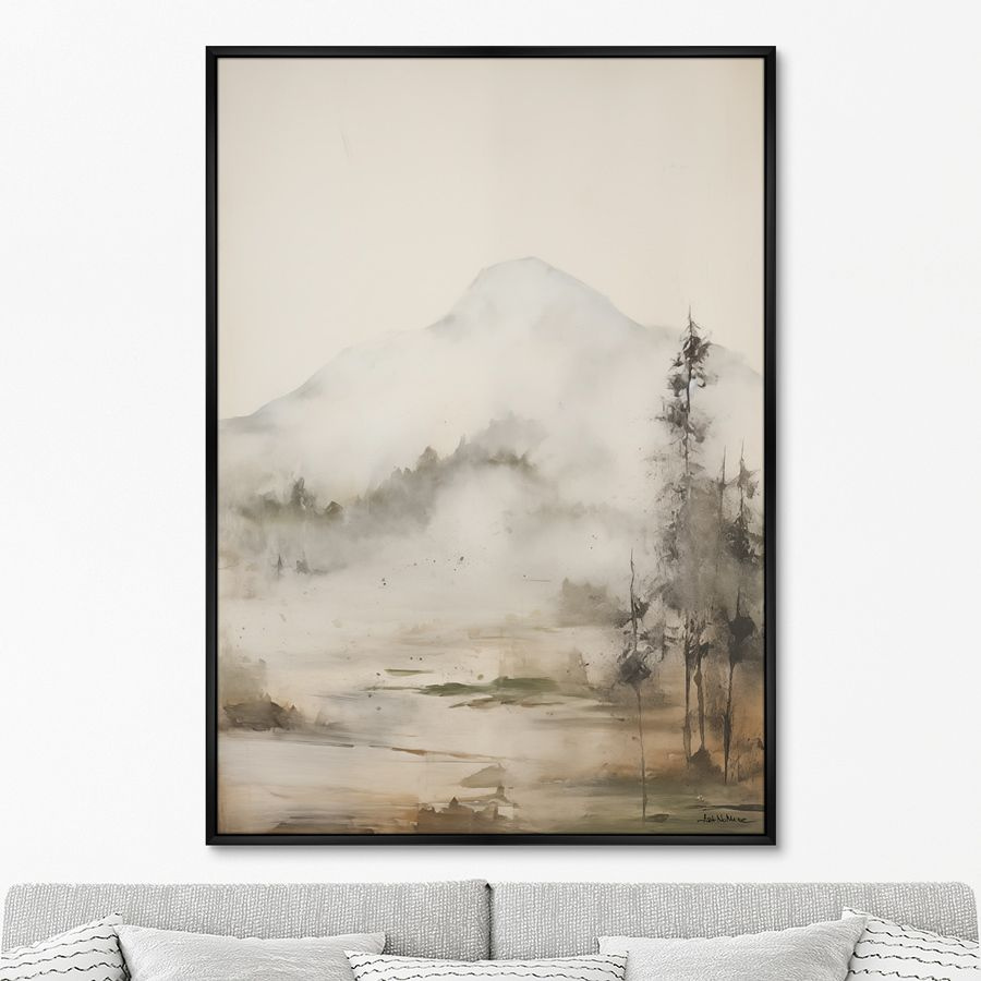 Картина на стену для интерьера. Landscape collection, Mountain Mist, No 2, 2024г. Размер: 75х105см. Печать #1