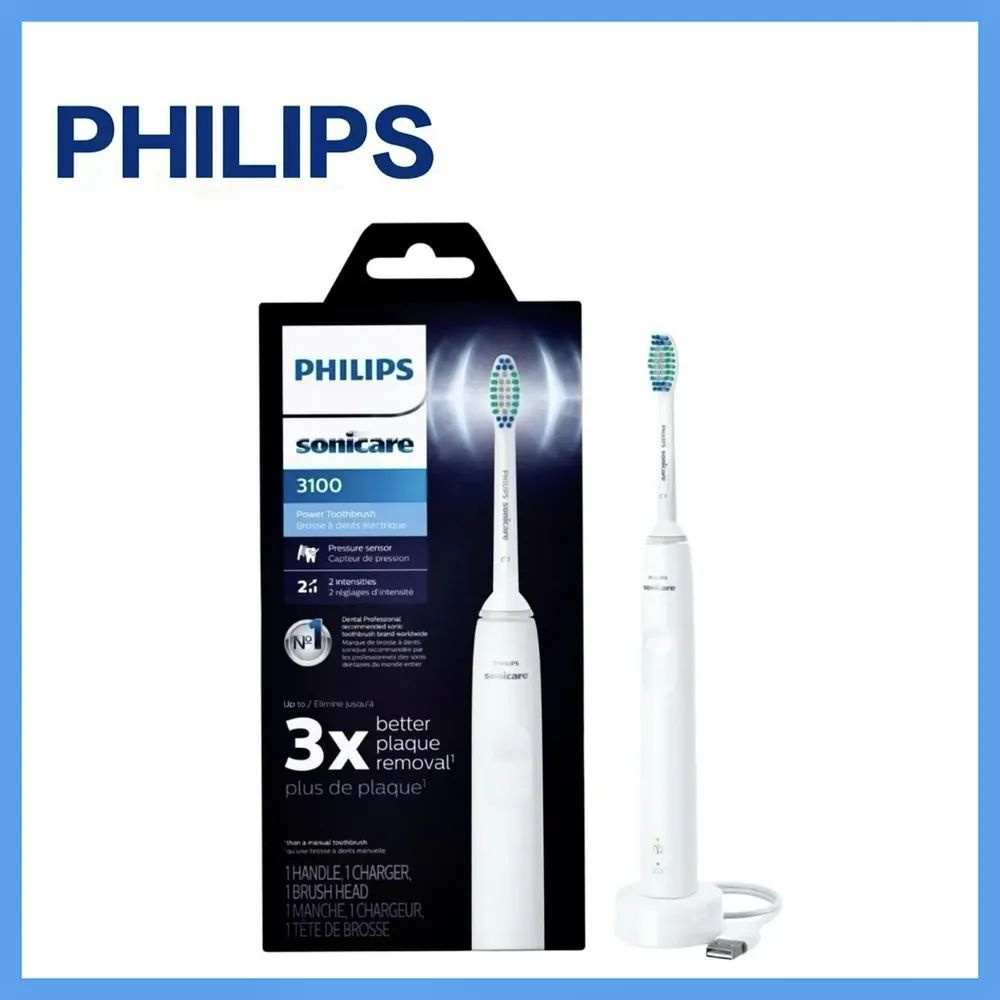 Philips Электрическая зубная щетка Зубная щетка Philips Sonicare HX3671/13 серии 3100 Sonic с зарядным #1