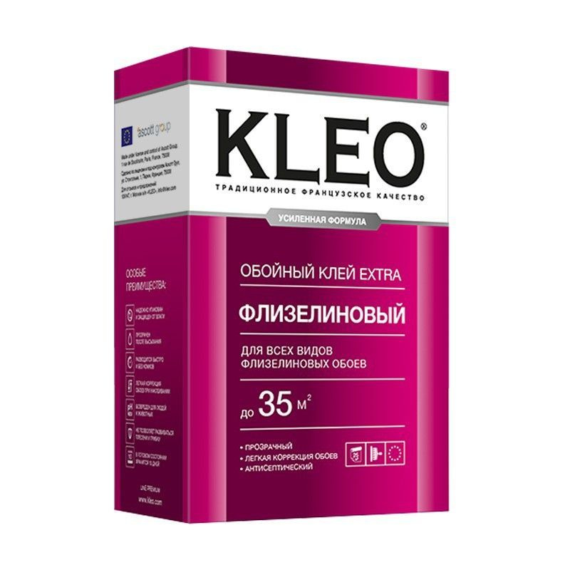 KLEO EXTRA клей для обоев на 35 кв.м, обойный клей для флизелиновых обоев,240 гр.  #1