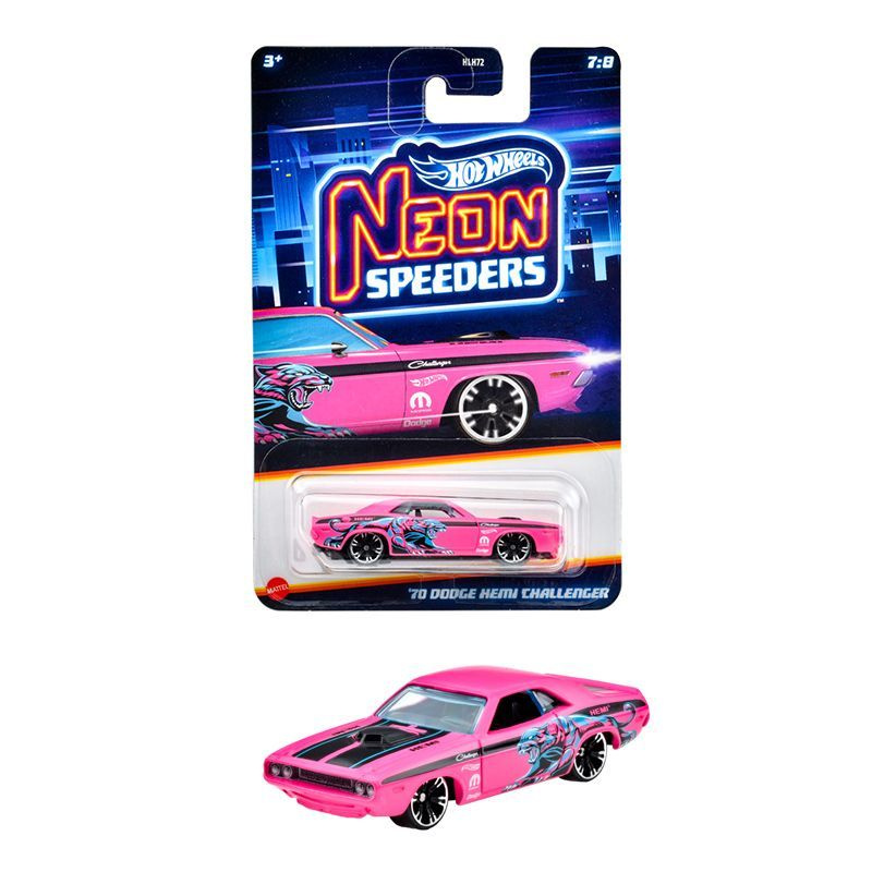 Машинка Mattel Hot Wheels Neon Speeders Assort HLH72-70 Dodge Hemi
