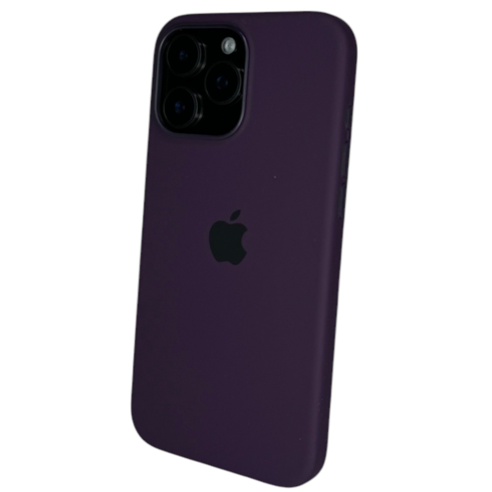 Silicone Case для Iphone 16 PRO, Оригинальный Силиконовый Чехол с MagSafe, с анимацией (NFС), цвет Бордовый #1