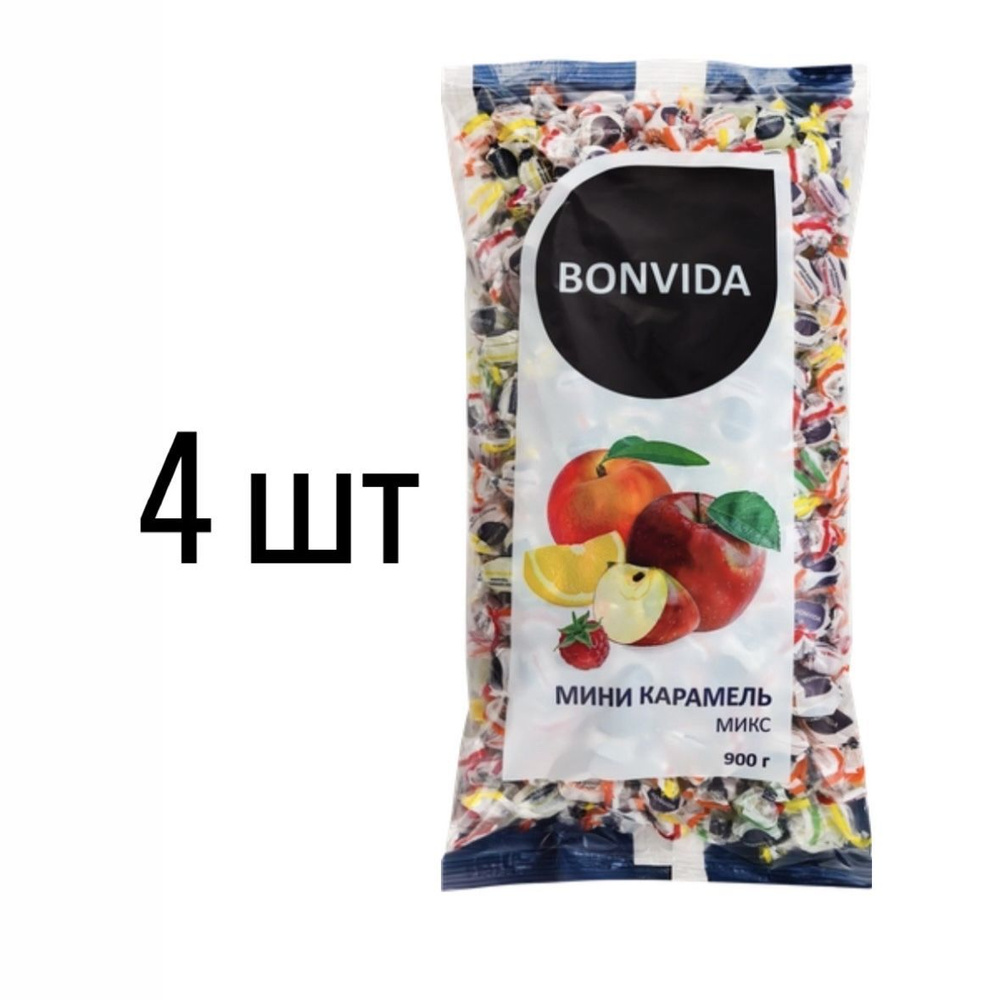 4 шт. Карамель BONVIDA леденцовая Мини микс, 900 гр. #1