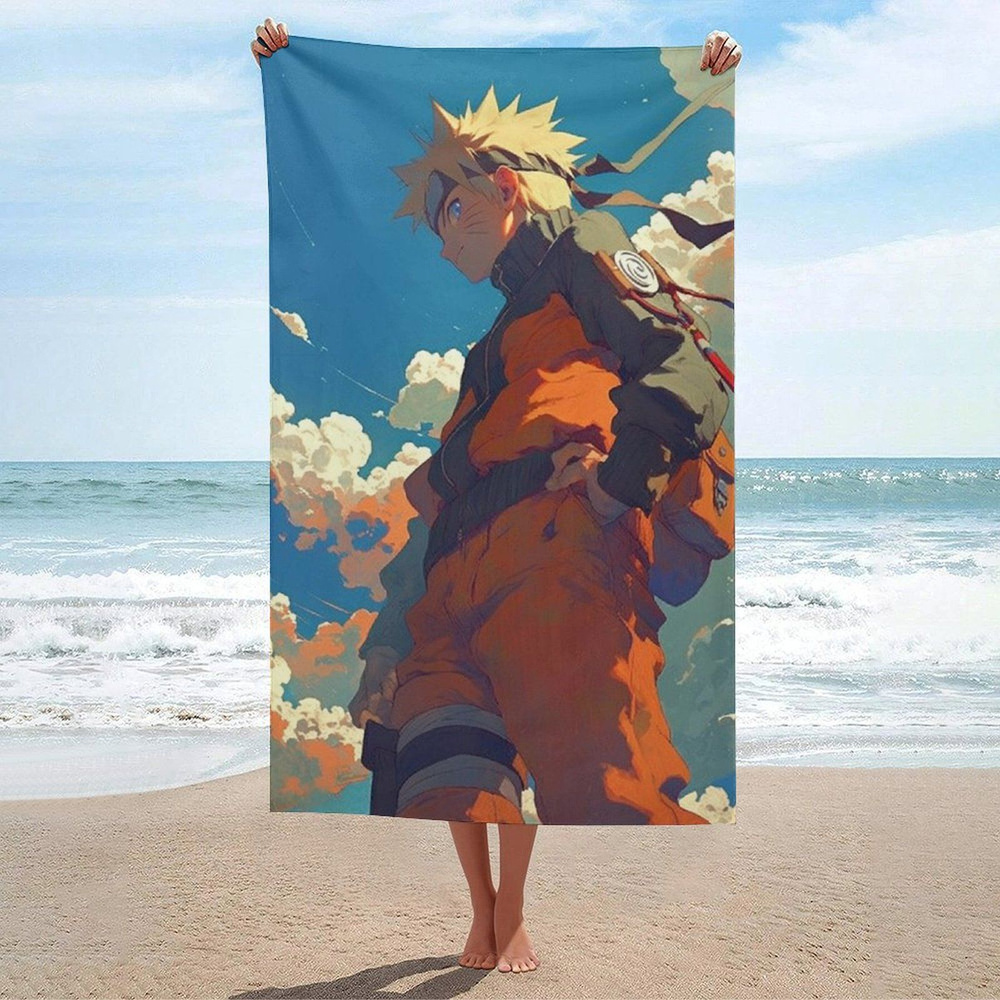 Naruto Полотенце для ванной, Полиэфирное волокно, 80x130 см, разноцветный, 1 шт.  #1