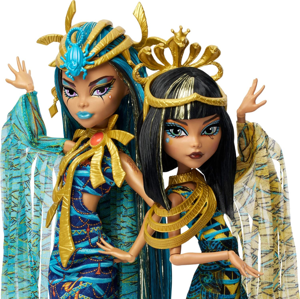 Monster High Mummy Majesties коллекционные куклы Клео и Нефера Де Нил ...