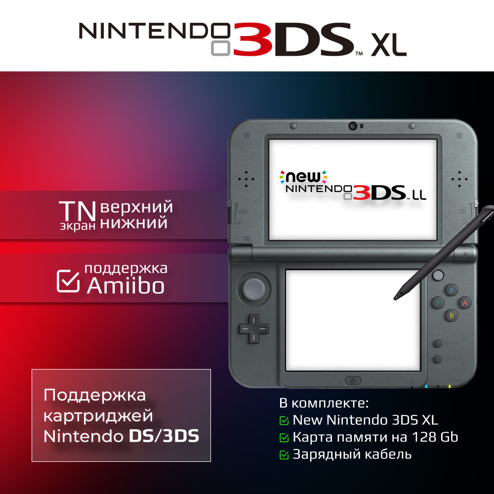 Игровая приставка New Nintendo 3DS XL 128 Gb Metallic Black (TN/TN