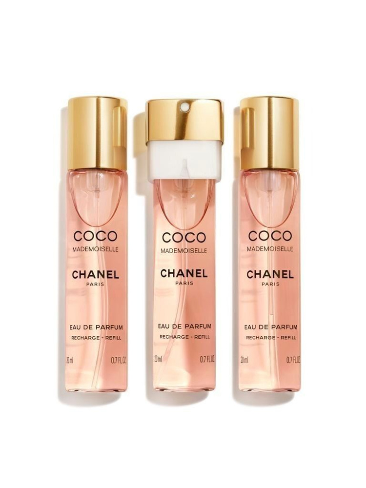 CHANEL COCO MADEMOISELLE ツイスト＆スプレイ 3本セット CHANEL COCO MADEMOISELLE TWIST AND SPRAY, 3 сменных блока х 20 мл