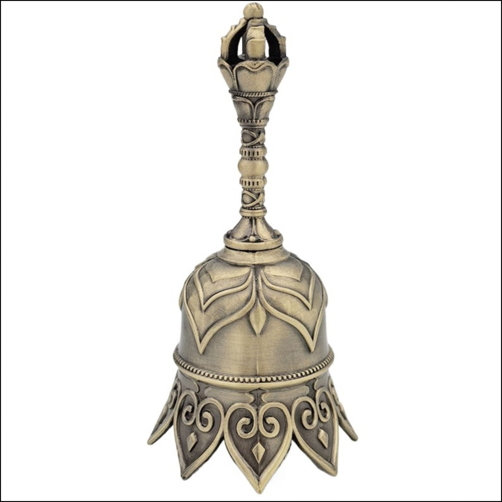 1 шт Громкий латунный ручной колокольчик Лотос, Сервисный звонок для ...