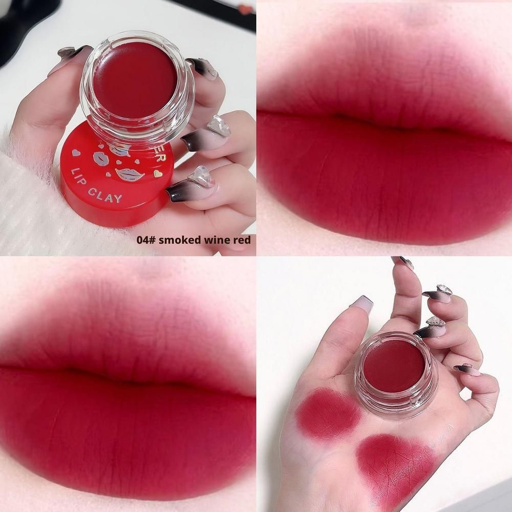 Матовая помада для макияжа из консервированного желе velvet matte с антипригарным покрытием в чашечке #1