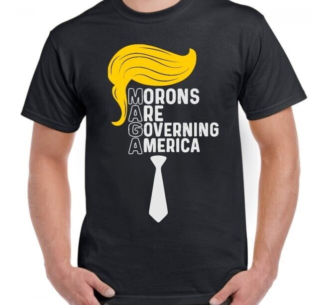 Футболка Футболка Morons are Governing America Funny Anti Trump T shirt Maga #1