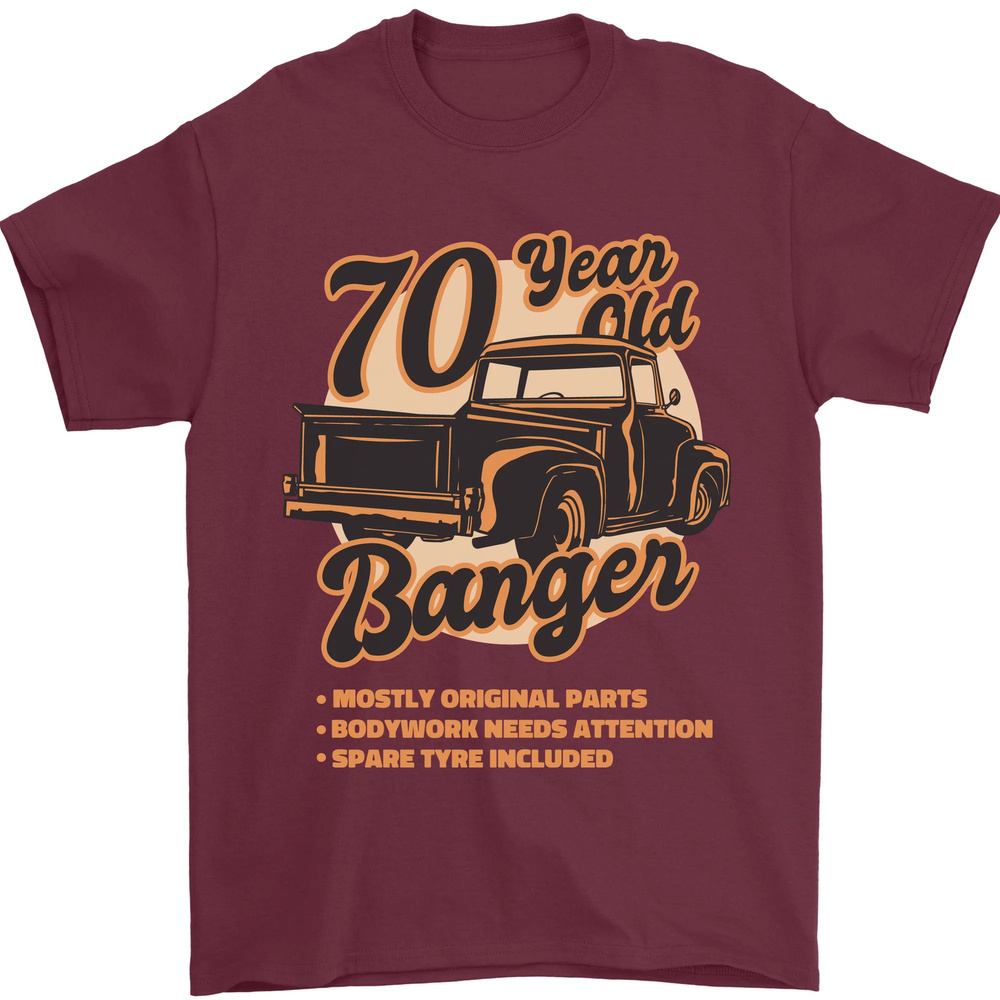 Футболка Футболка 70 Year Old Banger Birthday 70th year Old Mens 100  Cotton 1 шт #1
