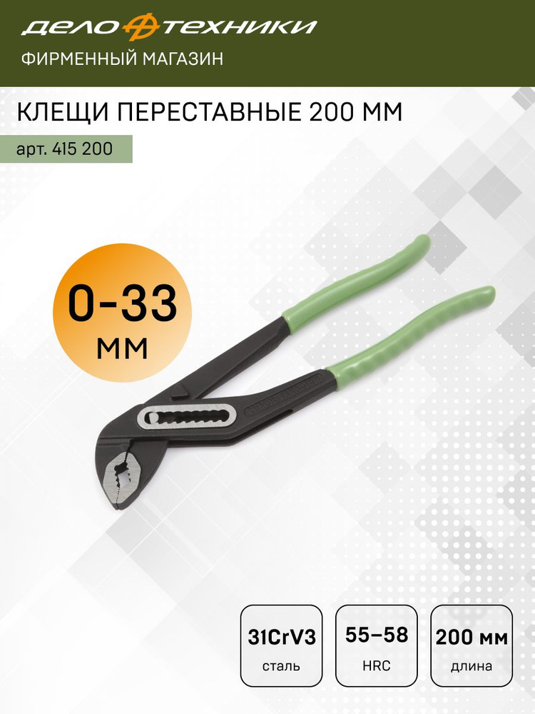 Клещи переставные 200 мм