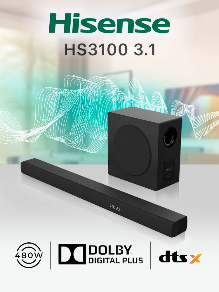 Саундбар Hisense HS3100 3.1 Black #1