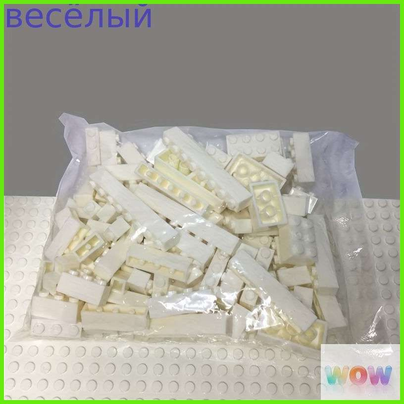 100 Смешанные классические строительные блоки, Белый, творческие образовательные игрушки #1