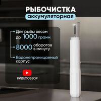 Электрическая рыбочистка аккумуляторная DUX 0355 минутка с контейнером