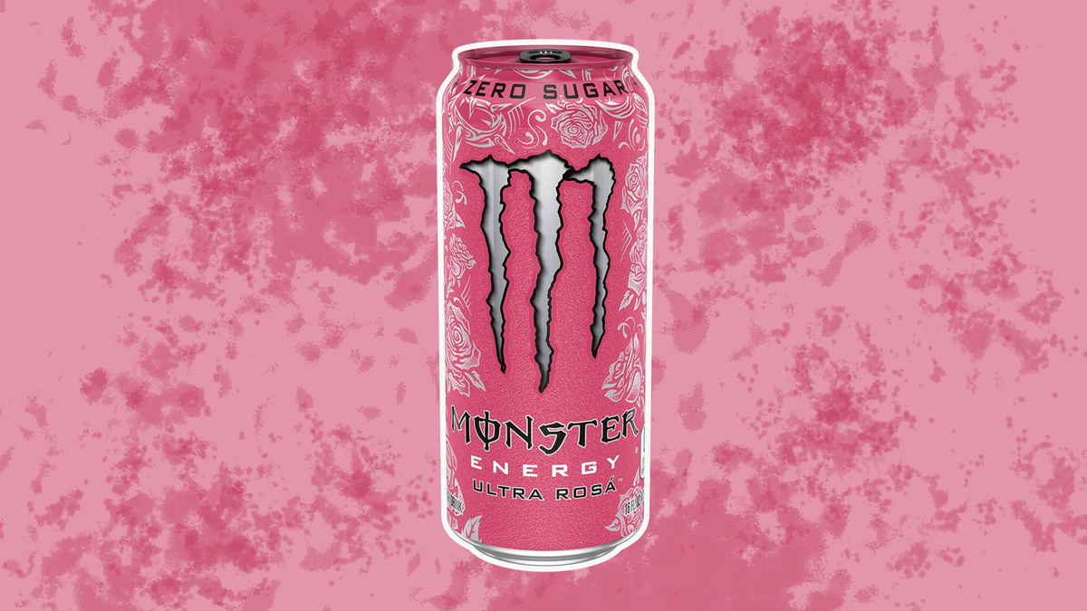Энергетический напиток Monster Energy Ultra Rosa / Монстр Роза Зеро 0.5 л ж/б упаковка 12 штук