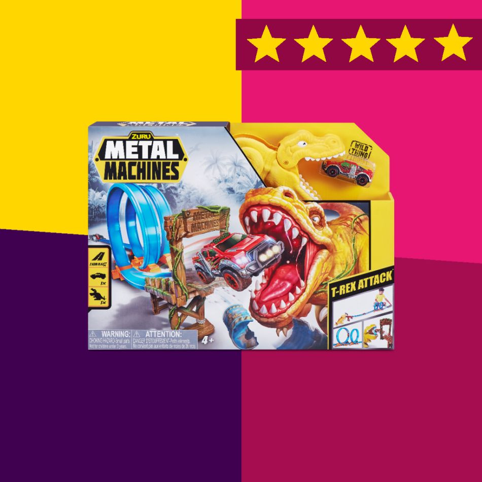 Игрушечный трек ZURU T-Rex Metal Machines желтый 40 см - купить с ...