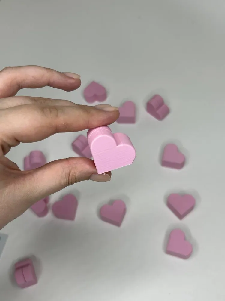 Держатели для фото 3D-печать 3x3 см набор 5 шт розовые сердца, 3x3 см, 5 шт, фото 6