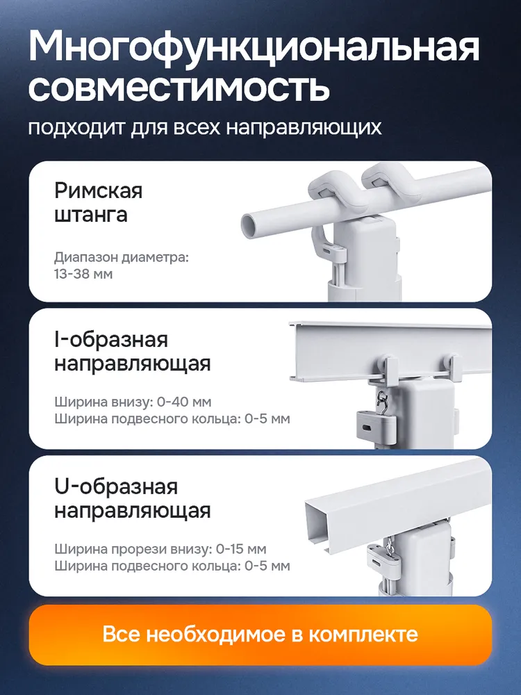 Карниз Smart c электроприводом, умный дом с Алисой, вариант, фото 4