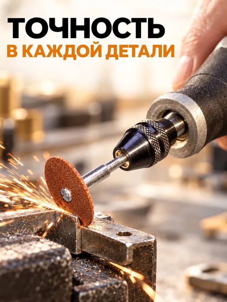 Насадка для гравера Мини патрон для гравера быстрозажимной, посадочная резьба М8 х 0,75, 8x0.75, фото 6