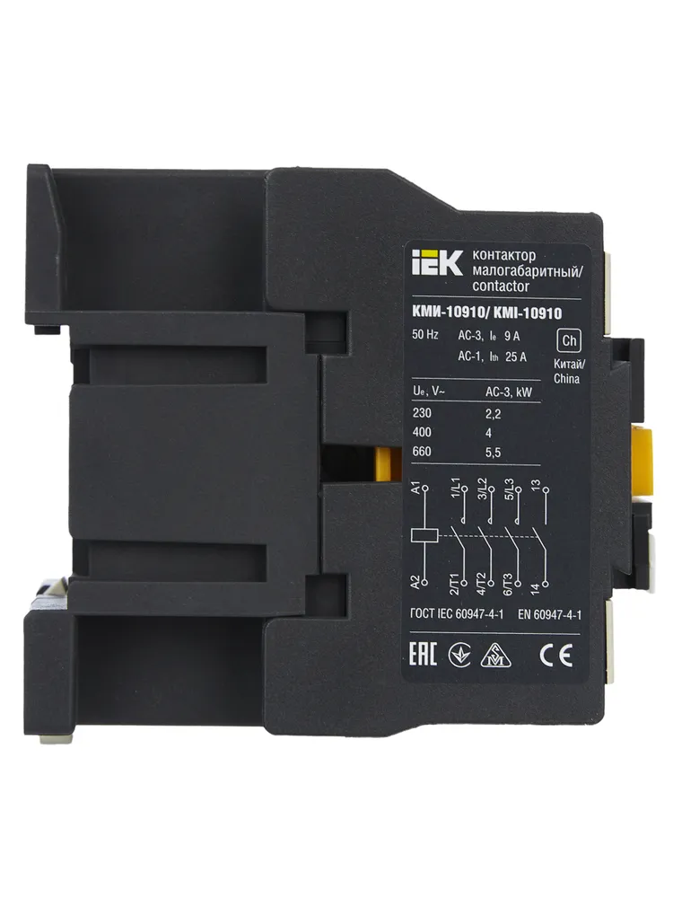 Контактор КМИ-10910 9А 24В/АС3 1НО KARAT IEK KKM11-009-024-10, вариант, фото 6