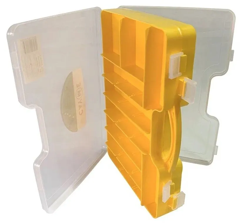 Бокс коробка органайзер двусторонний для рыболовных принадлежностей 29х19х5,7см крючков снастей мушек #3