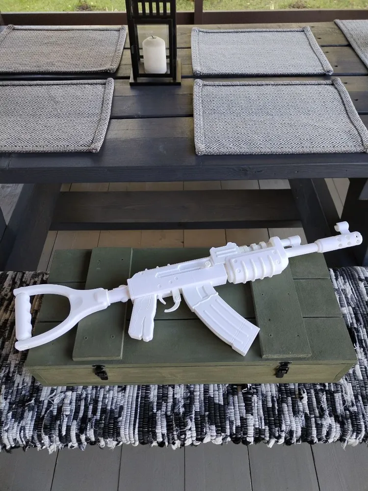 Штурмовая винтовка (Калаш), белый, 80см