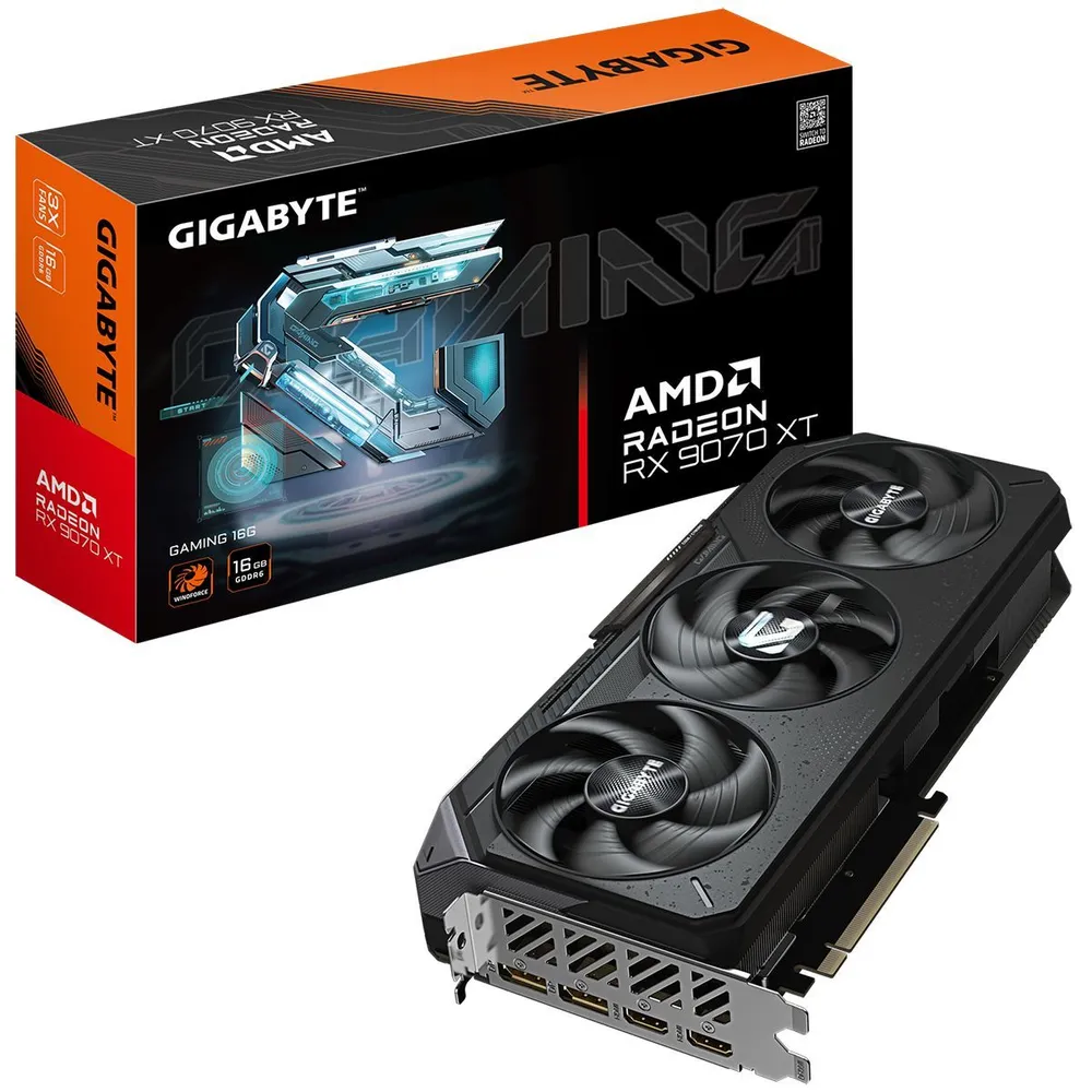 Gigabyte Видеокарта Radeon RX 9070 XT 16 ГБ (GV-R9070XTGAMING-16GD)