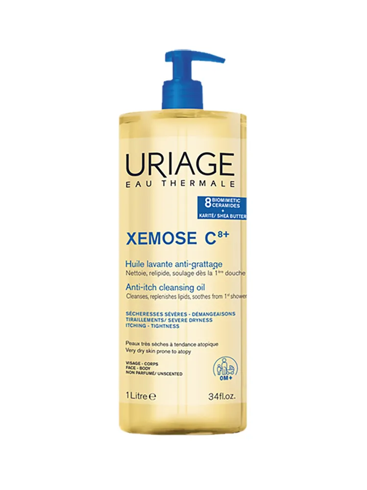 Урьяж Ксемоз Uriage Xemose С8+ Очищающее успокаивающее масло с церамидами 1000 мл, 1 л, фото 2