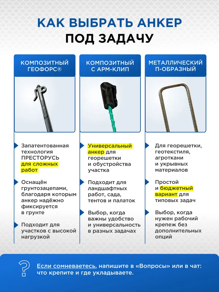 Анкер П-образный, арматура AIII, диаметр 6 мм, размер 200x50x200 мм, комплект 10 шт.; для георешетки, геотекстиля и укрывного материала, 200x50x200 мм, 10 шт, фото 3