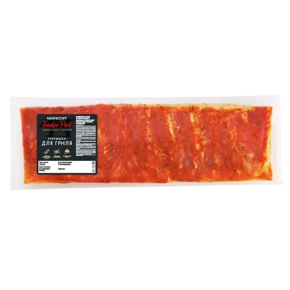 Ребрышки свиные для гриля Tender Pork 0,4- 0,95 г, Мираторг, 0,95 г