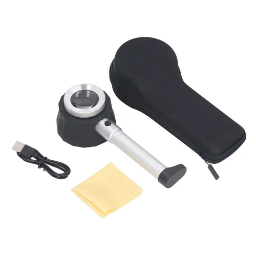 45-кратная лупа с LED и УФ подсветкой, 6 диодов, шкала для оценки ювелирных изделий, чтения, наружны