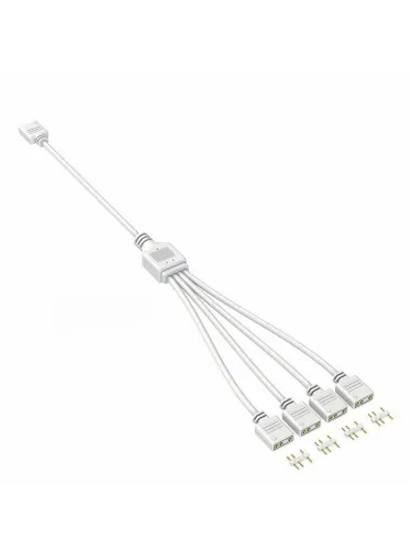 Удлинитель кабеля EPS 4-pin/3-pin fan, 0.31 м, белый