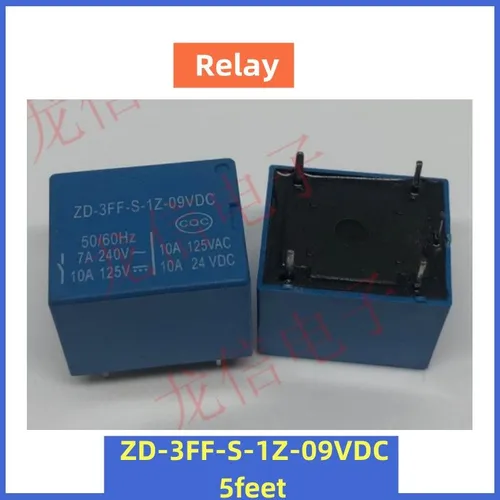 3pcs Реле ZD-3FF-S-1Z-09VDC 5-контактное 1Н-О