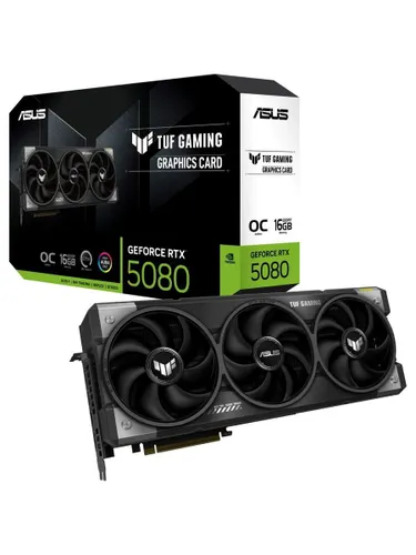 ASUS Видеокарта GeForce RTX 5080 TUF Gaming OC Edition 16 ГБ (TUF-RTX5080-O16G-GAMING)