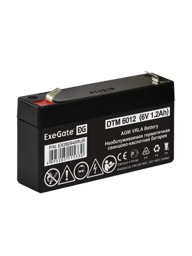 ExeGate EX282945RUS Батарея DTM 6012 (6V 1.2Ah, клеммы F1)