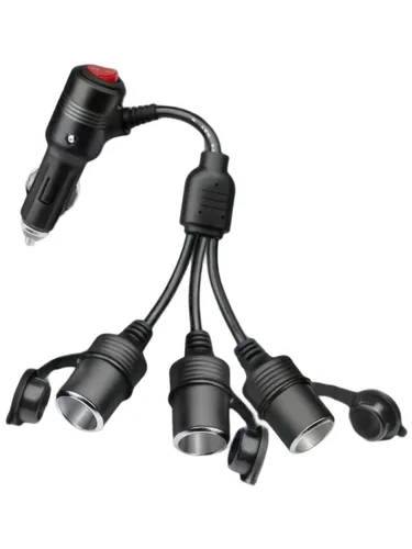 Адаптер-разветвитель прикуривателя 12 В 24 с выключателем, автомобильная розетка 1 штекером на 3 роз