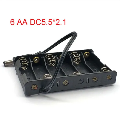 6 Сегмент 5 AA DC5.5 * 2.1 DC штепсельная батарея