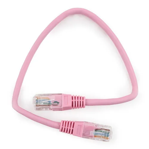Патч-корд Cablexpert кат.5e, 0.25м, UTP, литой, многожильный (розовый)