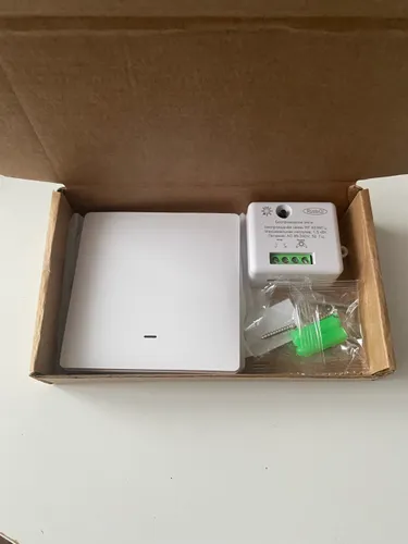 Беспроводной выключатель света с реле, 1 клавиша, белый