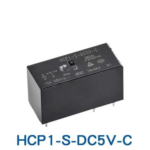 Реле HCP1-S-DC5V-C 5-контактное 12 А один нормально открытый (НО) и один нормально закрытый (ЗК) кон