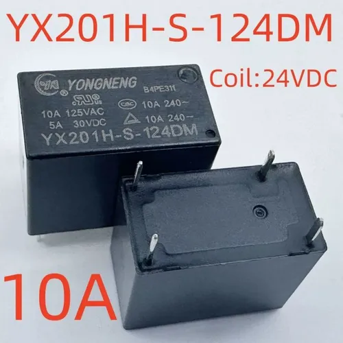 2pcs Универсальное реле мощности YX201H-S-124DM, 10A 250VAC, 5VDC, 4-контактное, 1НО (для бытовой те