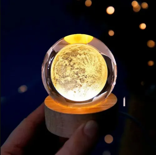 Светильник декоративный "Хрустальный шар" с подсветкой Луна, от USB.