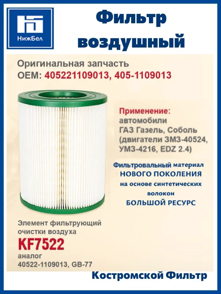Фильтр воздушный 405,406,4216,ЕВРО-3,Газель Бизнес (г. Кострома)
