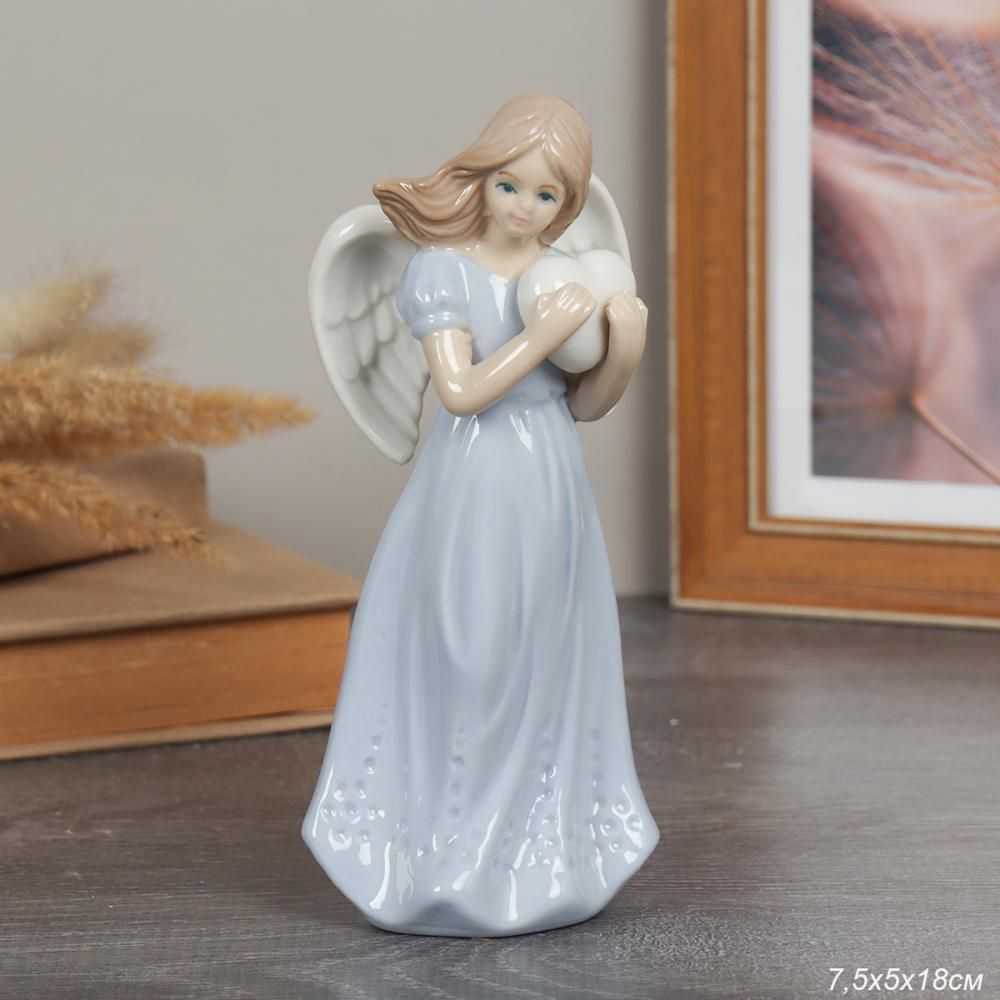 Статуэтка Фарфоровый Ангел, фарфор, 7,5 х 5 х 18 см Статуэтка Фарфоровый Ангел, фарфор, 7,5 х 5 х 18 см